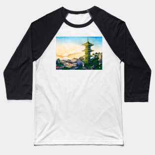 Kyoto Village at Twilight Baseball T-Shirt